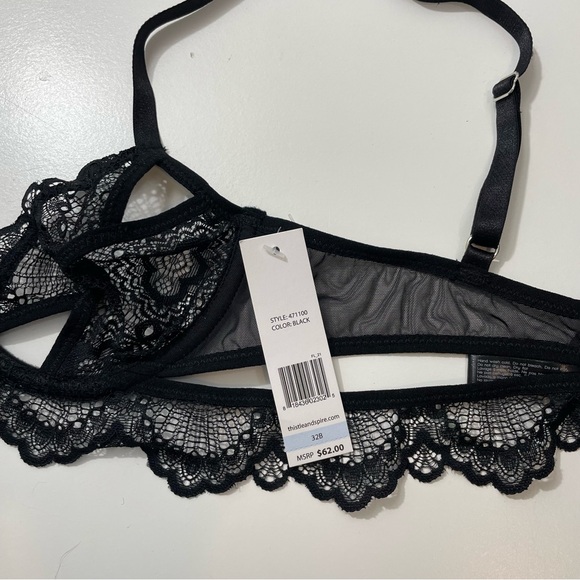NWT Thistle and Spire Kane Wire Bra Black sz 32B - Picture 4 of 9